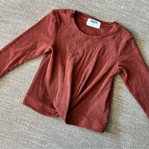 Old Navy Kids Long Sleeve Brick Red Tee